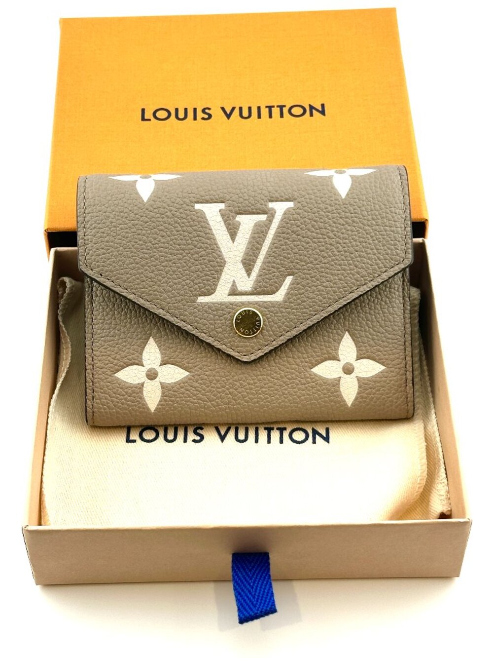 Louis Vuitton Victorine Bicolor Monogram Wallet Dove and Cream